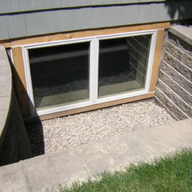Egress Windows Stone with Window Well Maryland